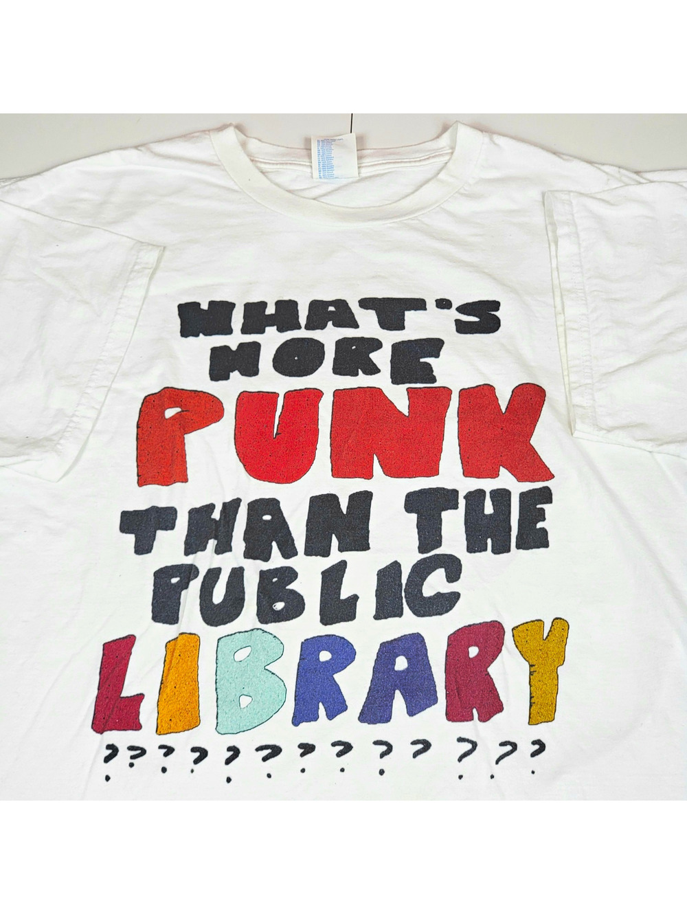 Retro Graphic Tee Men's XL What's More Punk Public Library
